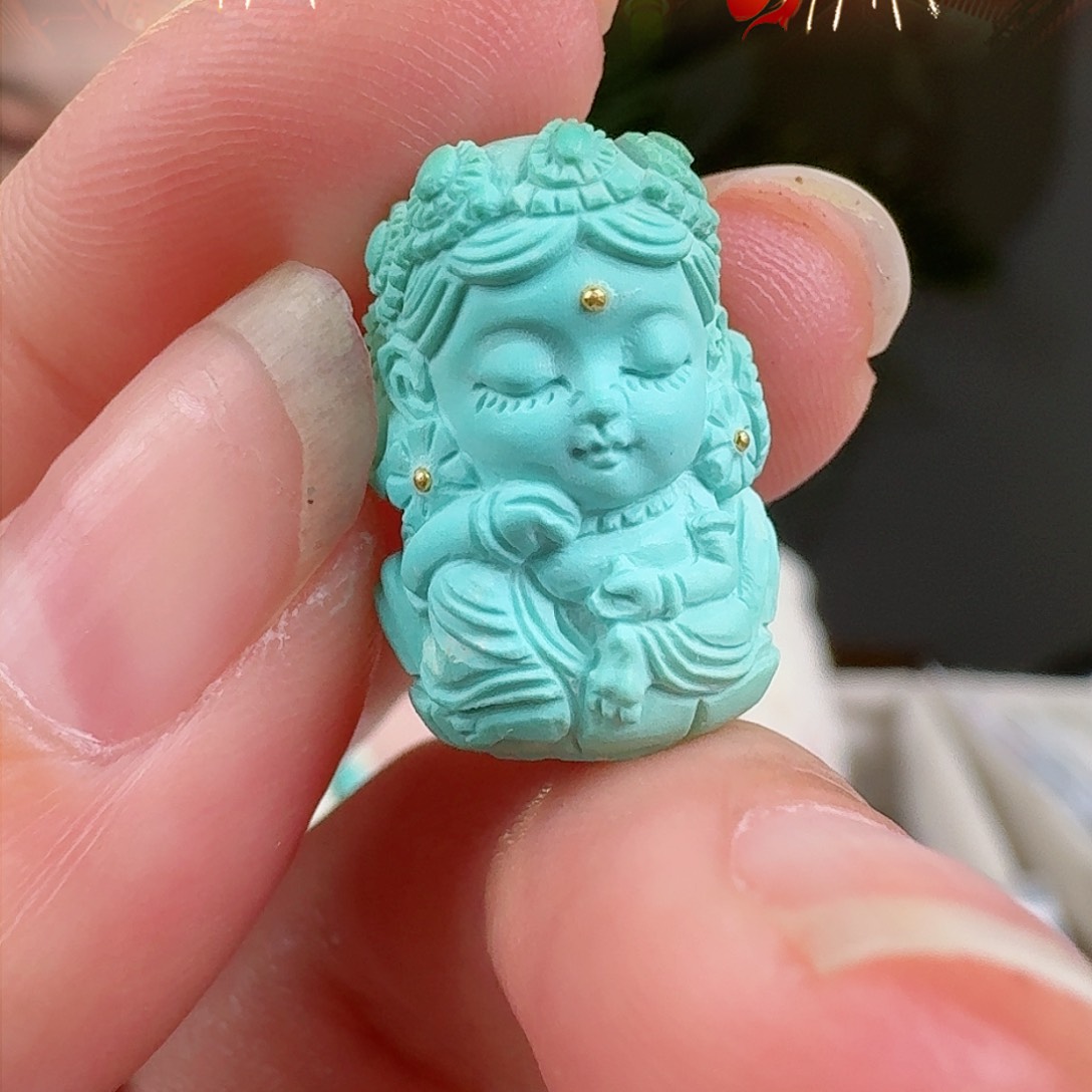 绿松石珠宝奇石未镶嵌妮**～