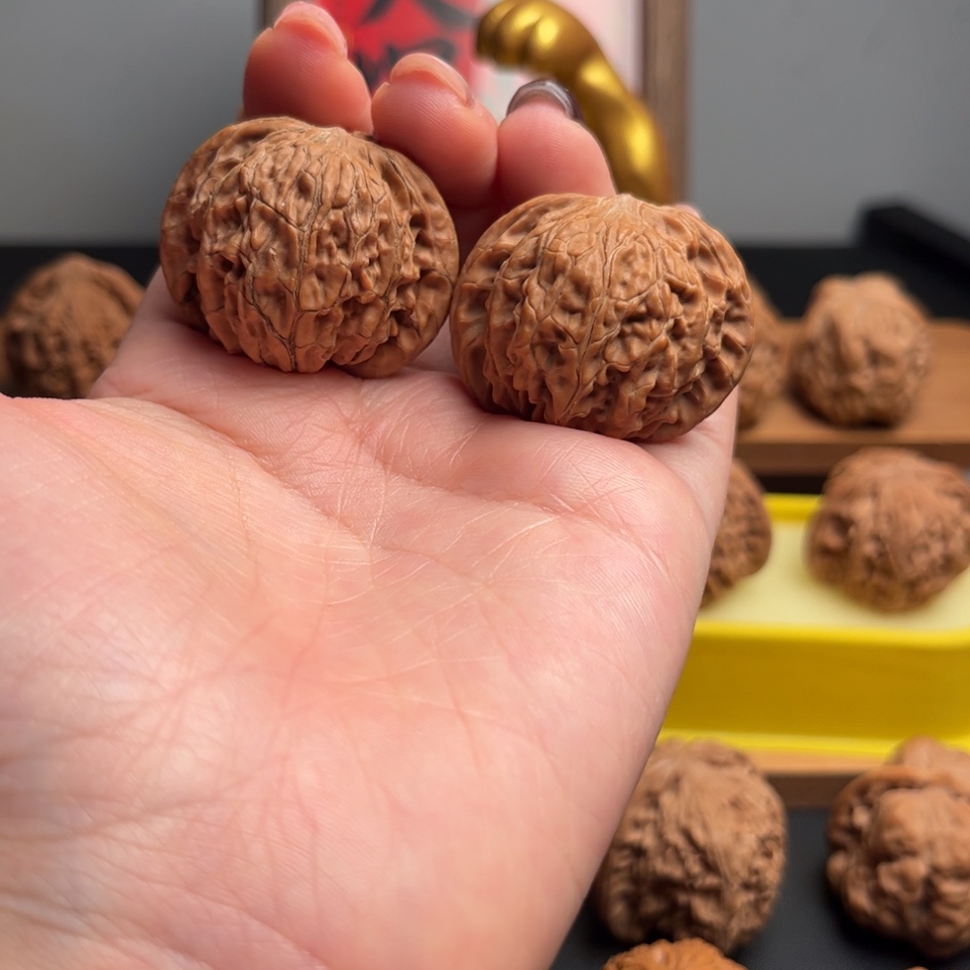 文玩核桃把件磨盘37全