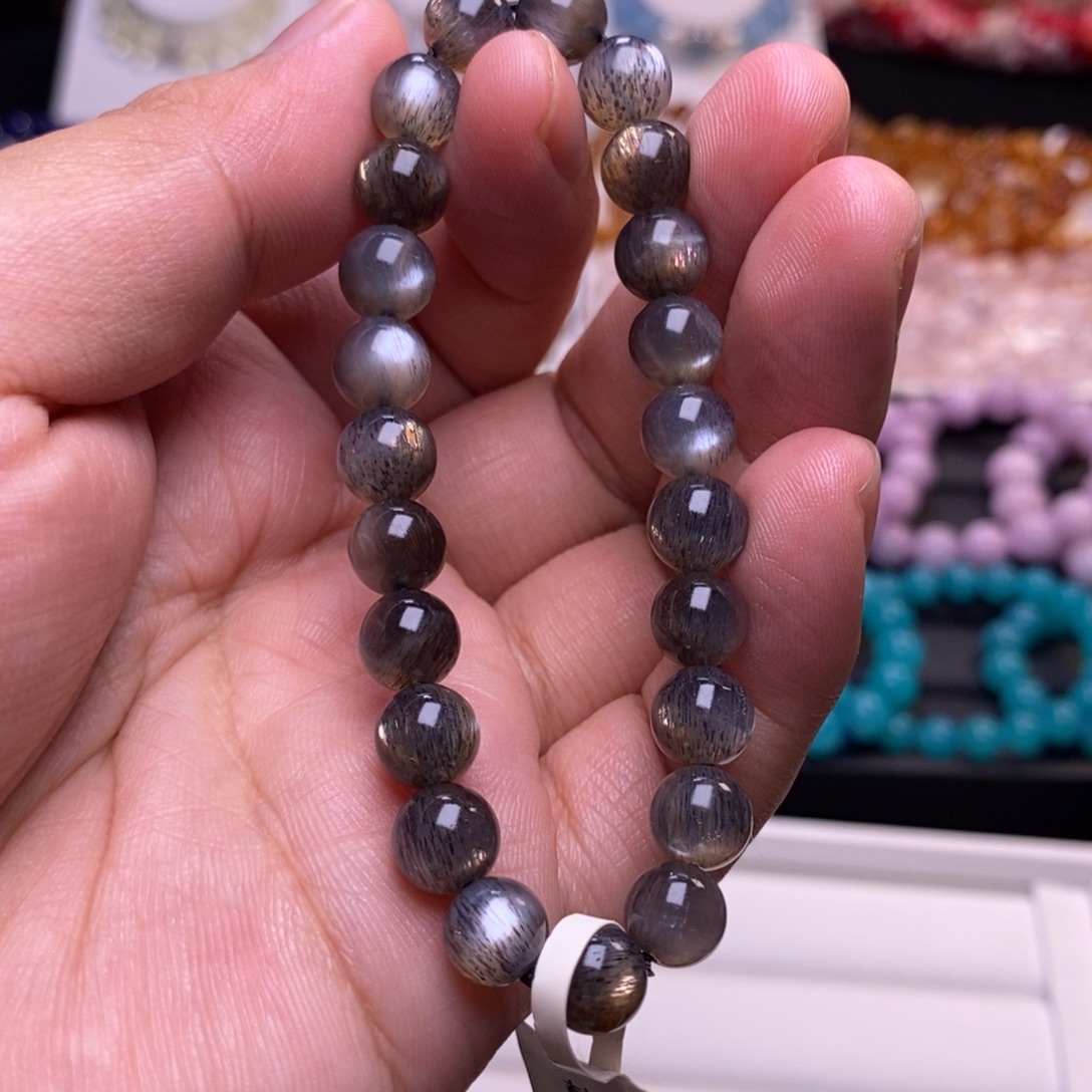 未镶嵌水晶手链卡8黑金g
