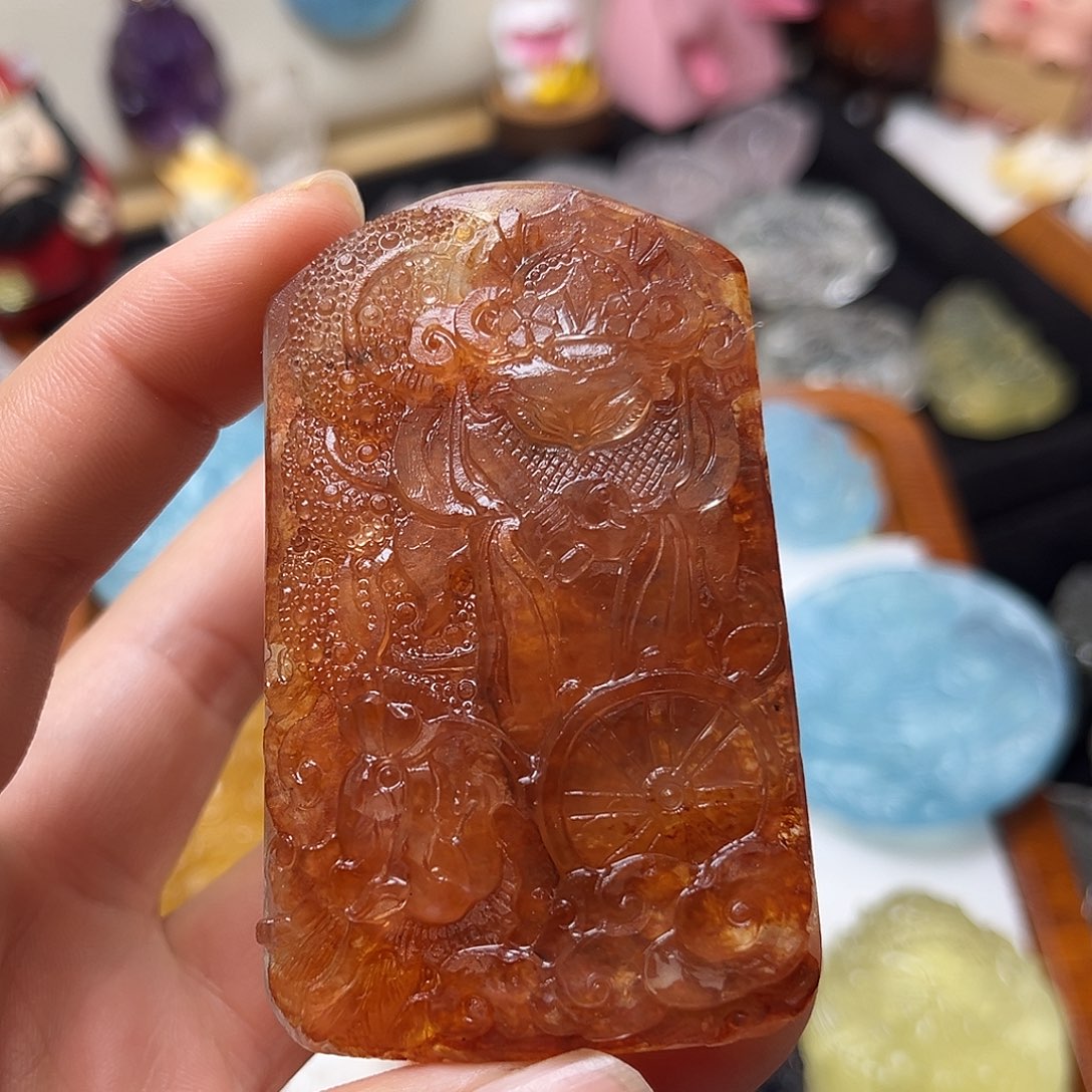 颈饰银S925镶嵌水晶芬达胶花