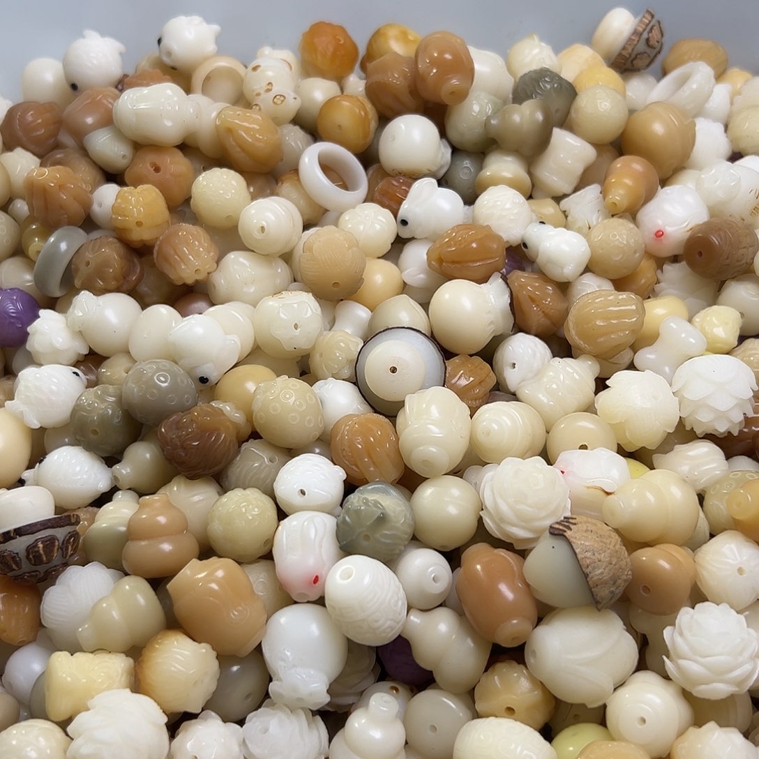 白玉菩提吊坠大配件混锅8颗