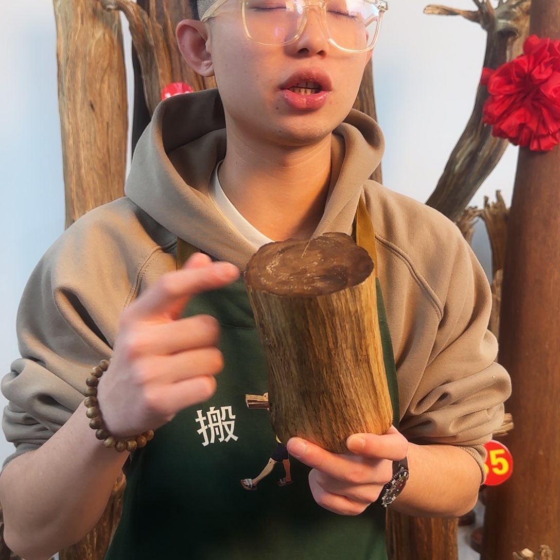 沉香摆件天然沉香原木摆件➕底座