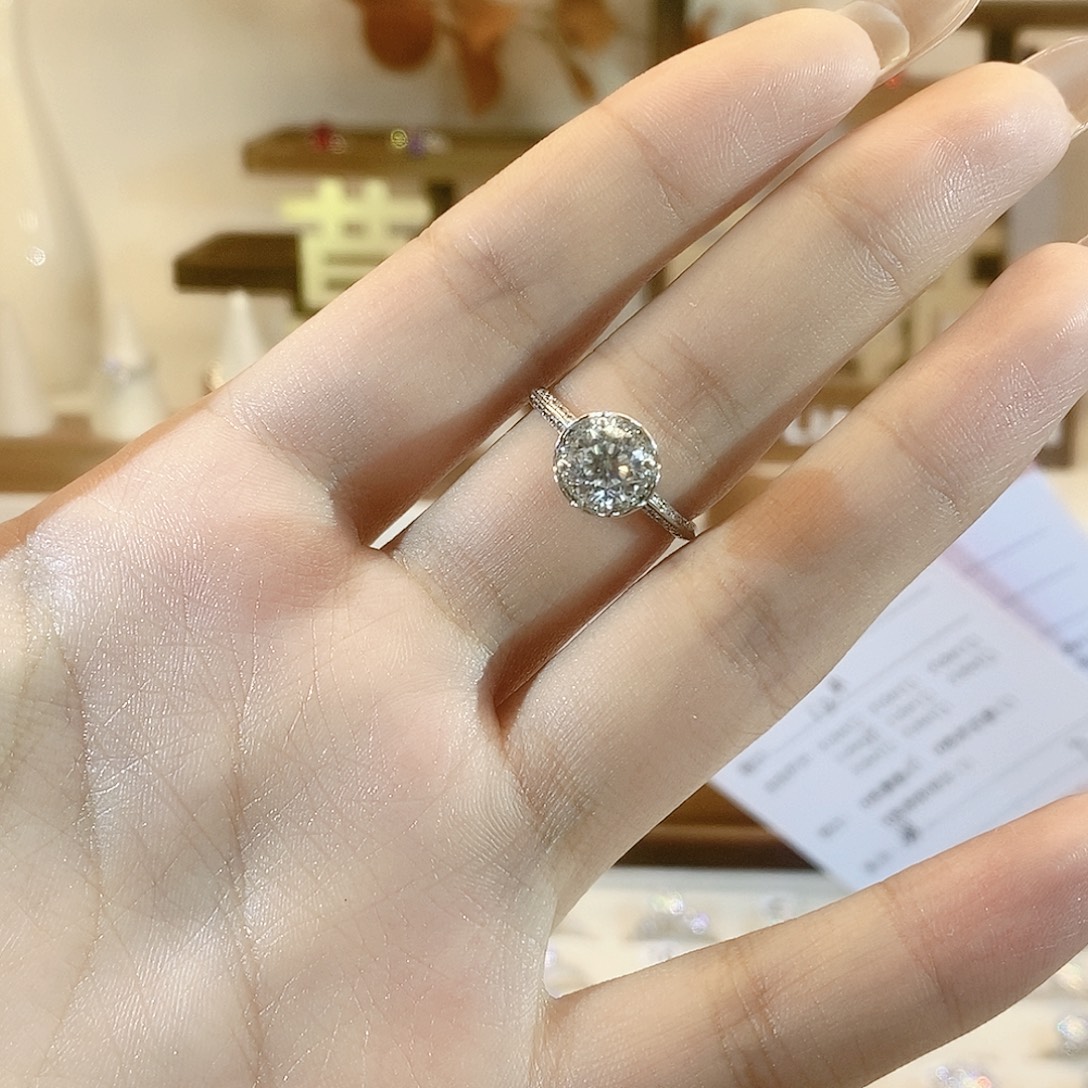 925银手捧花一克拉12号