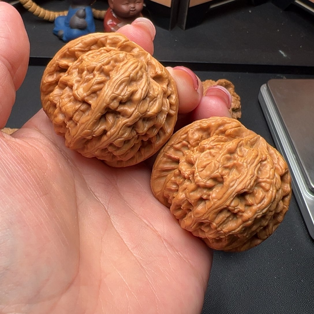 文玩核桃把件红锦鲤46 