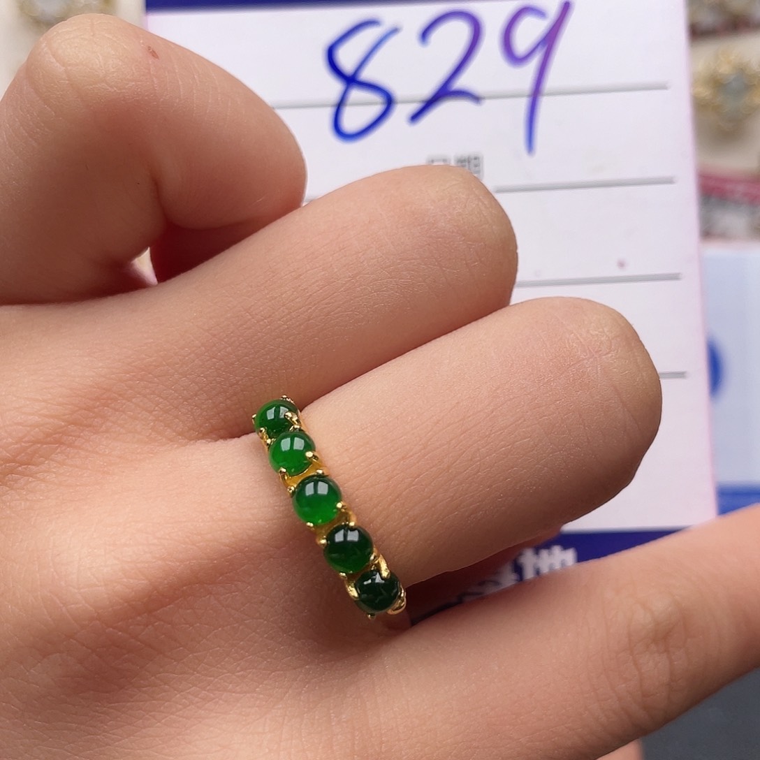 翡翠戒指银S925镶嵌11111