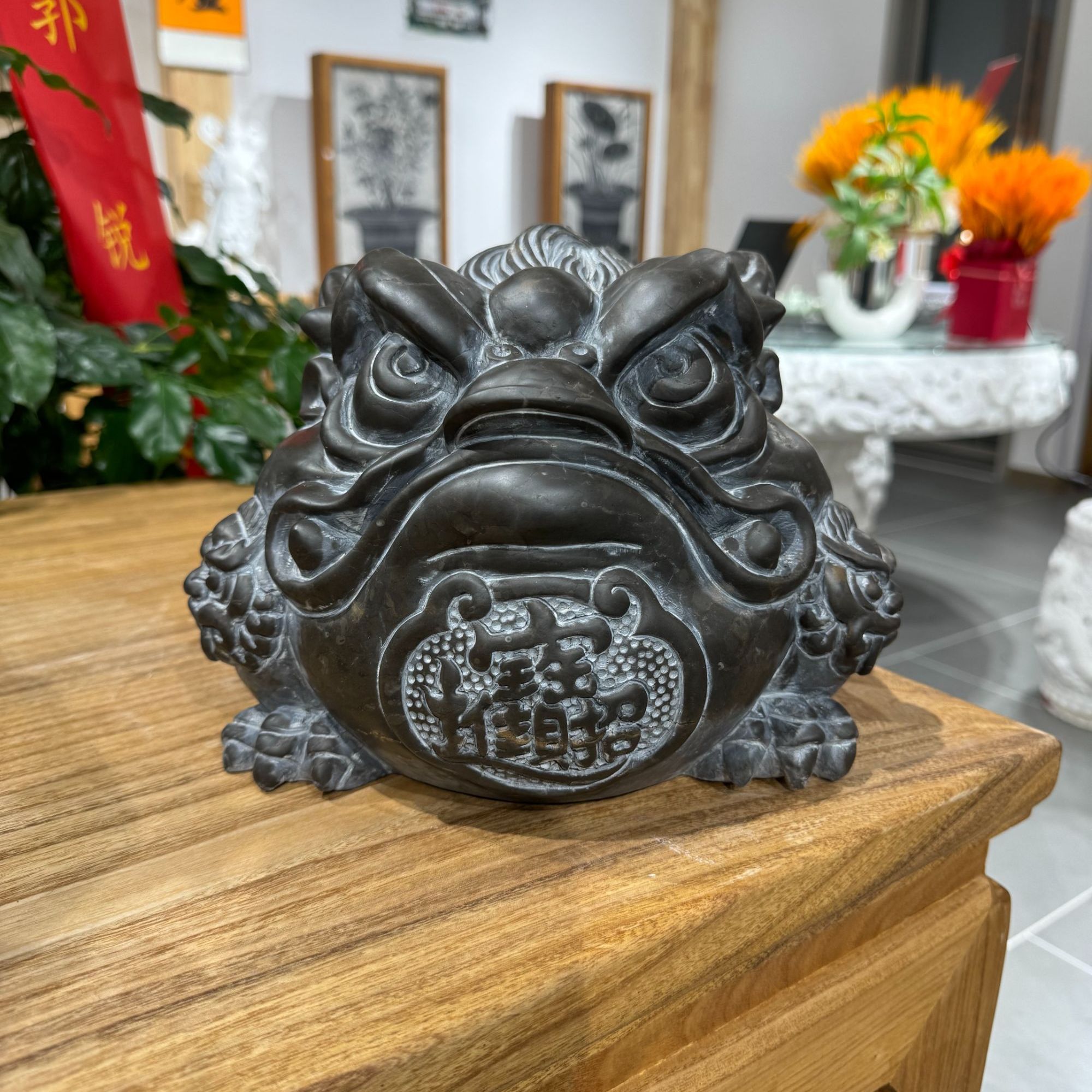 金蟾招财客厅玄关摆件青石石雕手工雕刻三足金蟾店铺开业礼品