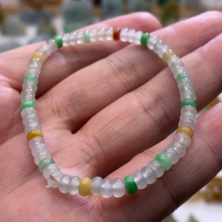 定制翡翠未镶嵌翡翠多宝珠链