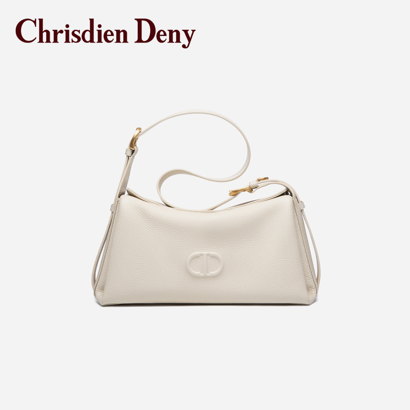 Chrisdien Deny 大号流浪牛皮包单肩通勤托特包斜挎hobo包女