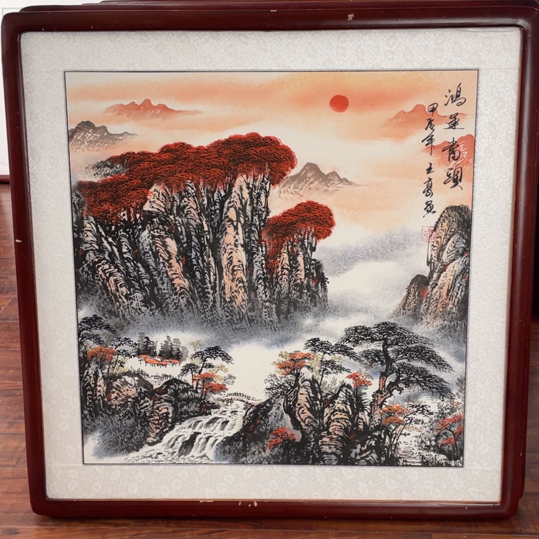 国画带框尺寸63*63厘米