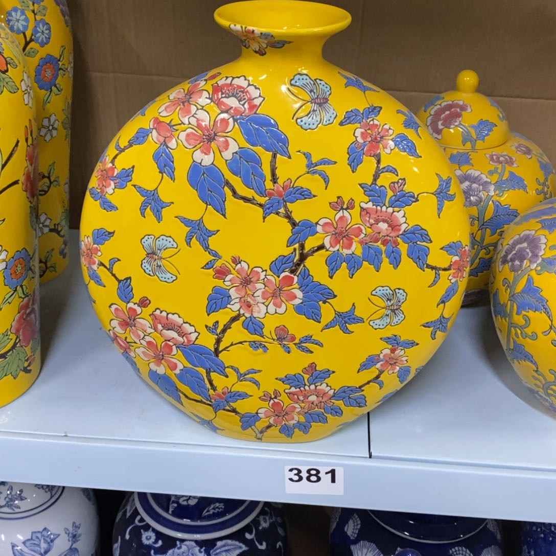 瓶扁瓶花瓶摆件花瓶