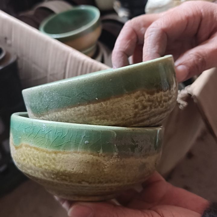 碗2只虎皮冰裂碗