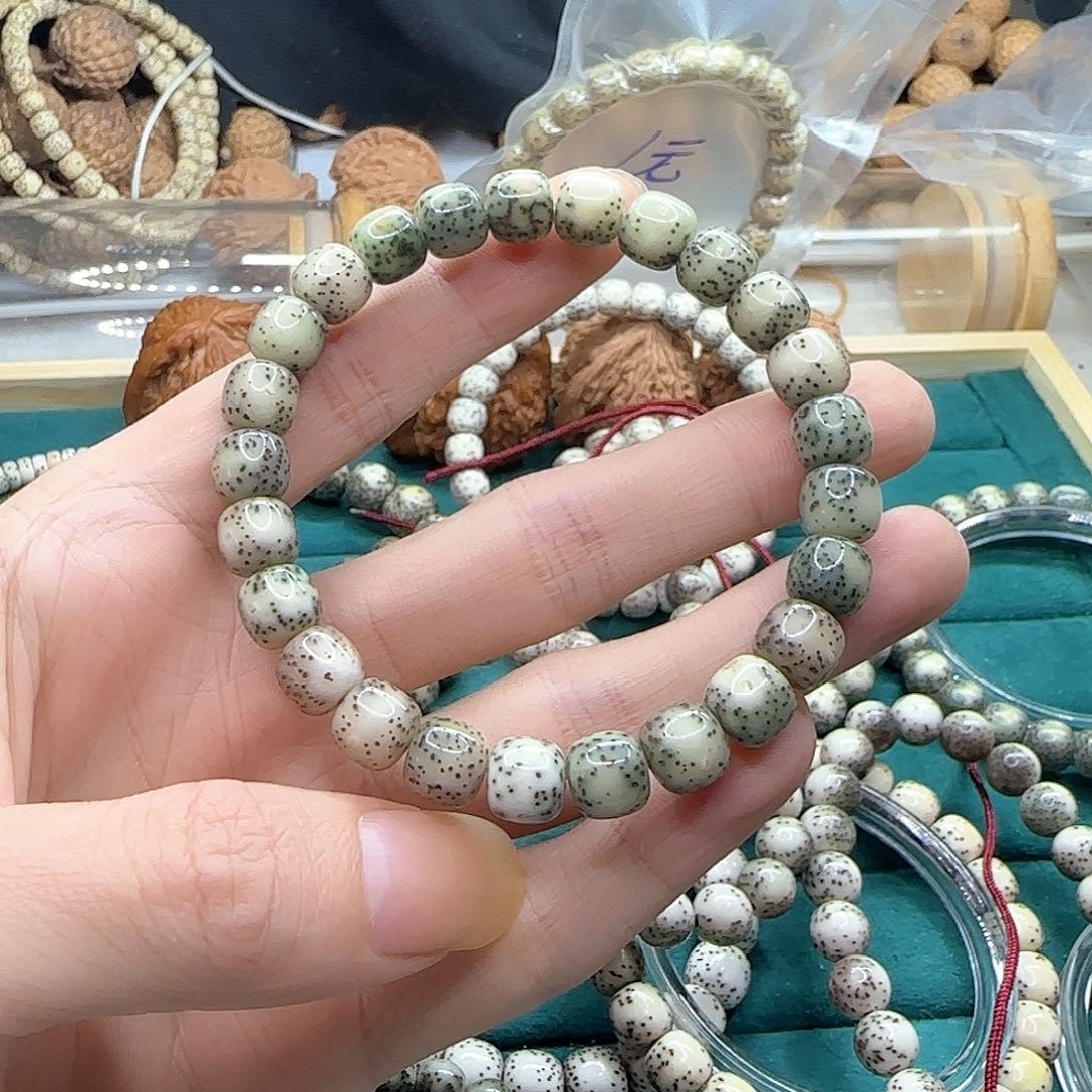 星月菩提手串风*石玉料同枝果单圈