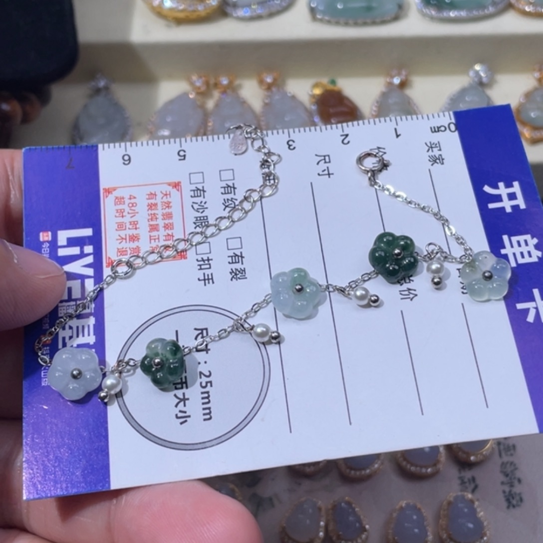 翡翠银S925镶嵌颈饰