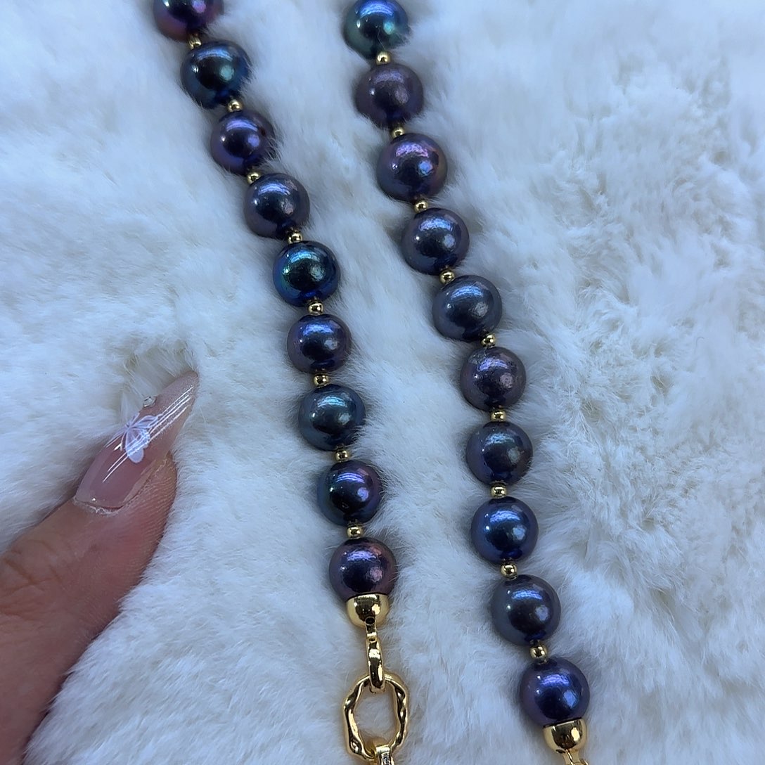 银S925镶嵌项链定制952淡水珍珠