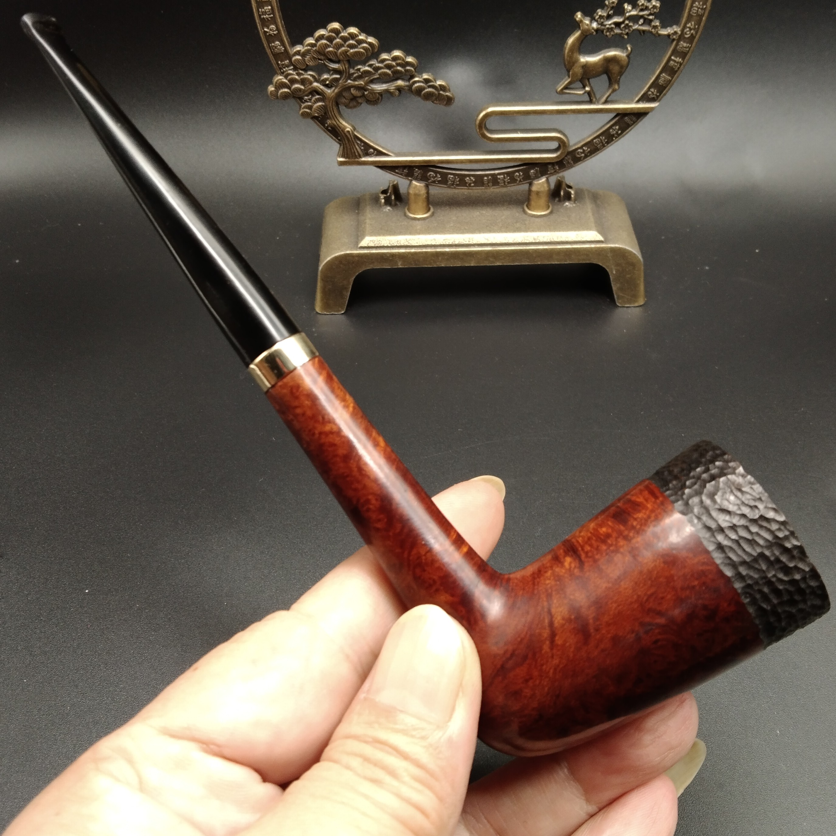 0138小老头纯手工制作铅笔长杆斗