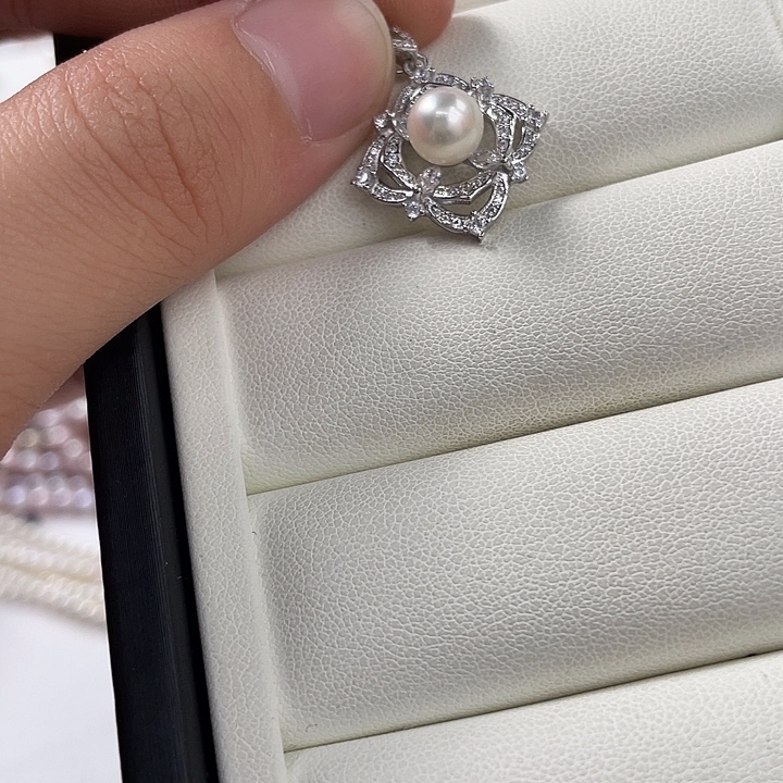 银S925镶嵌手绳海水珍珠