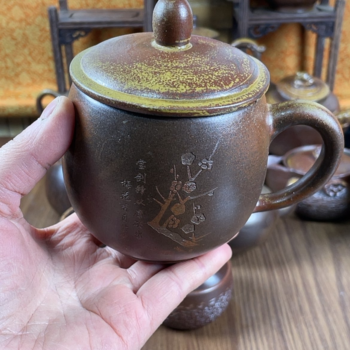 【闪购商品】柴烧盖杯容量350毫升左右微瑕