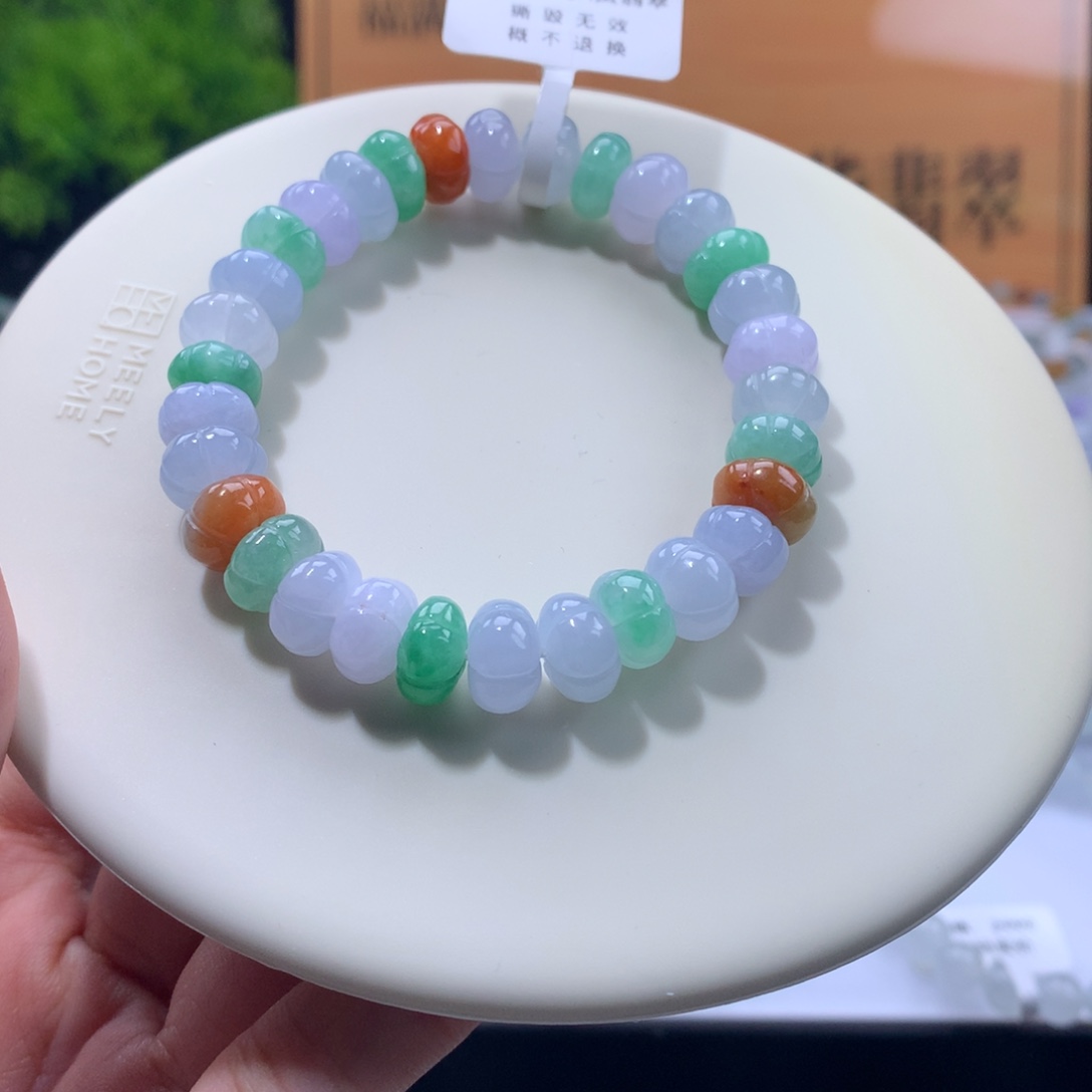 翡翠未镶嵌手链卡9.5