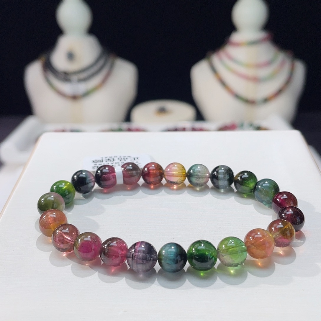 碧玺手串未镶嵌8.3mm±