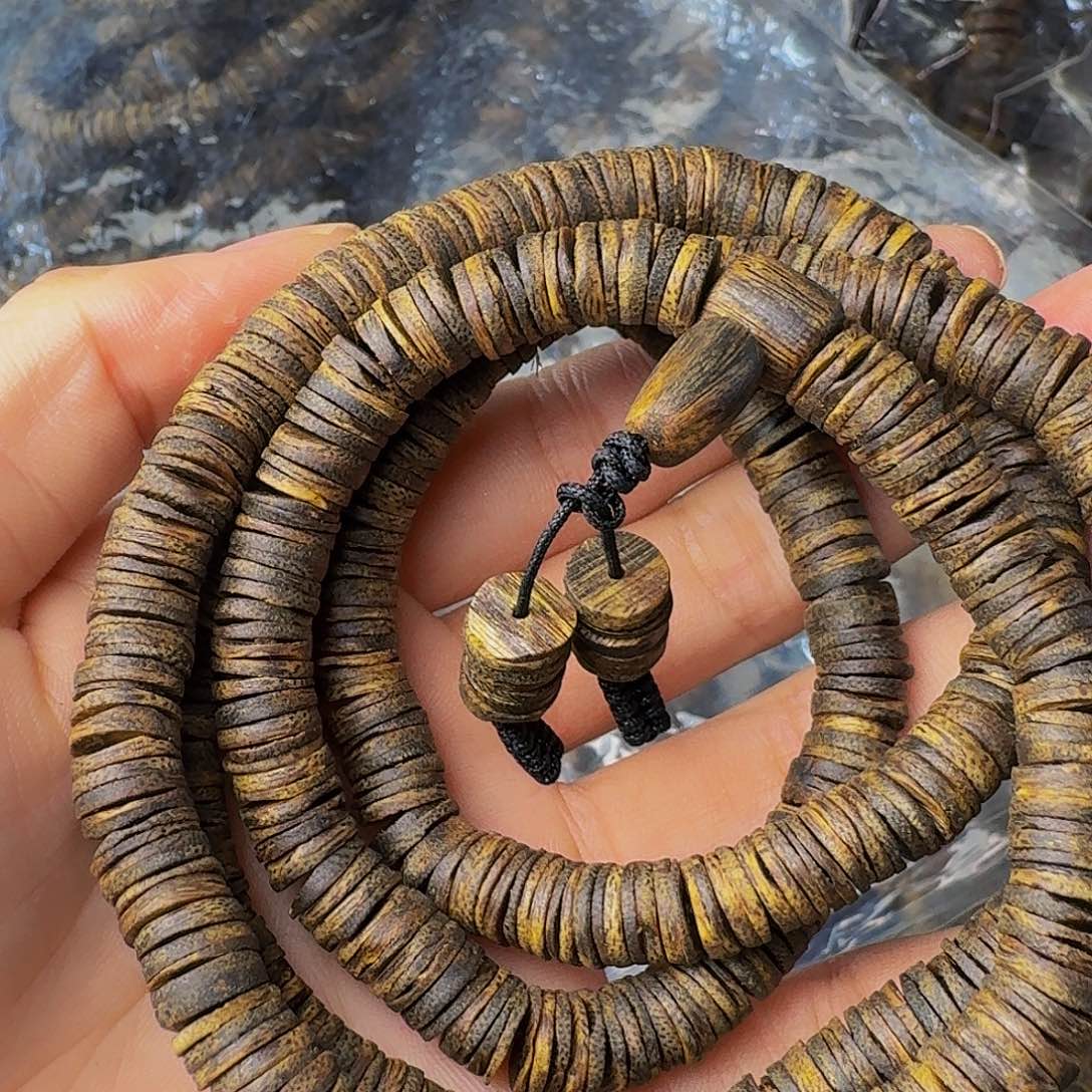 沉香手串沉水红油虫漏卡八-35