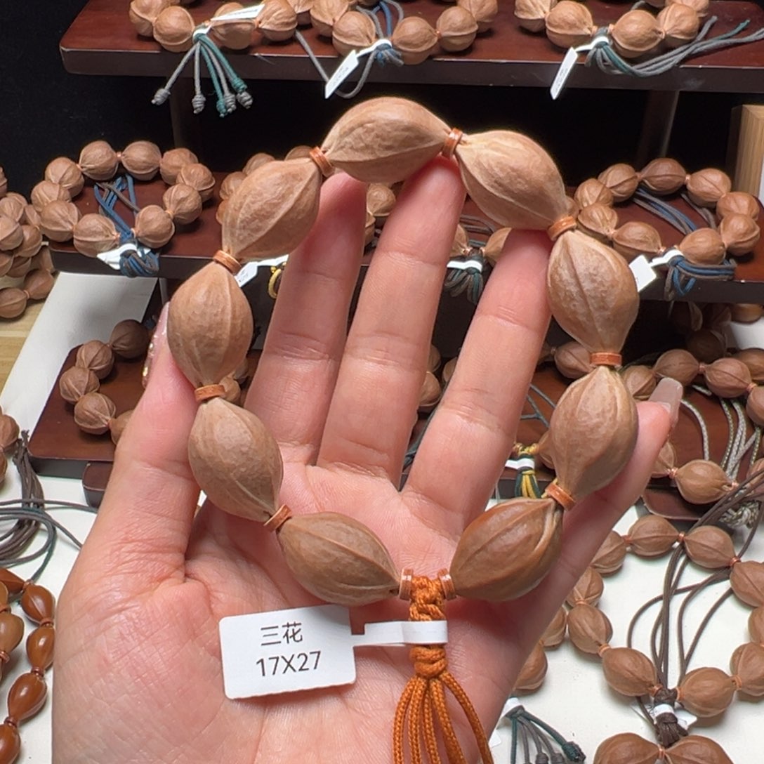段***洋手串/手链橄榄核梅林铁核手串17X27加18X28三通