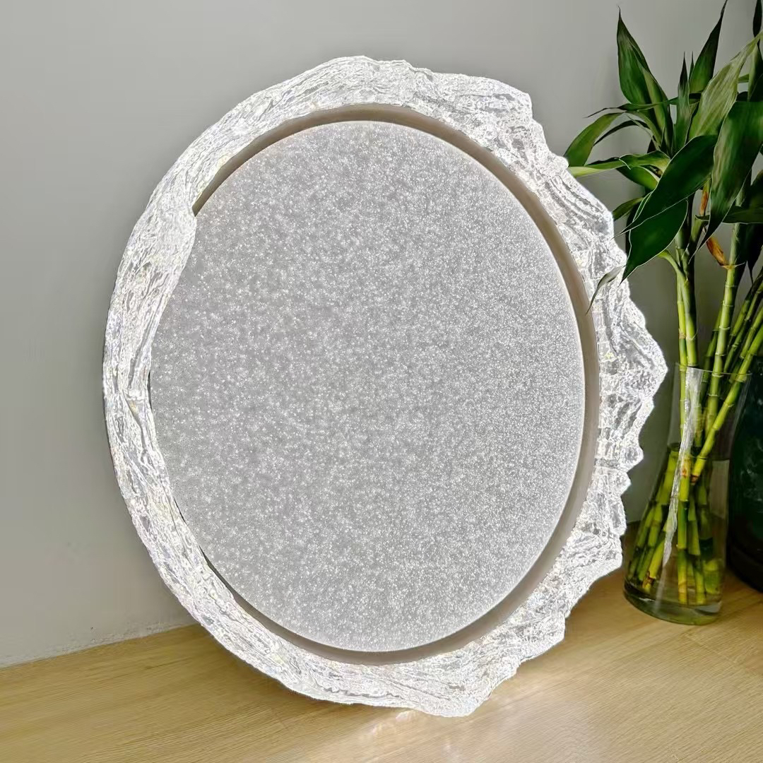 新款高端铝材卧室灯，日落金山主卧灯次卧高级感冰雕冰川吸顶灯