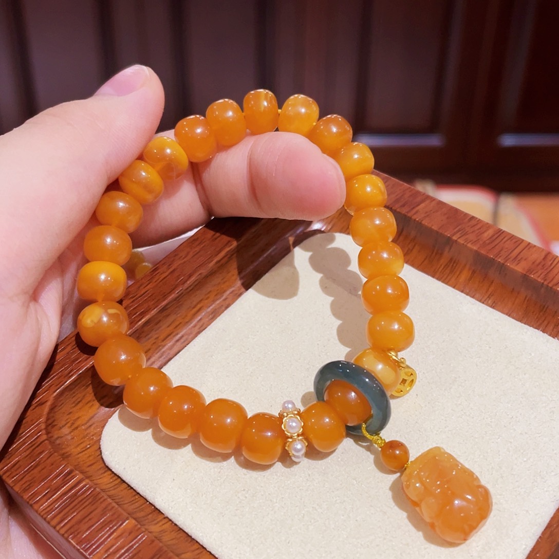 蜜蜡手链未镶嵌手串