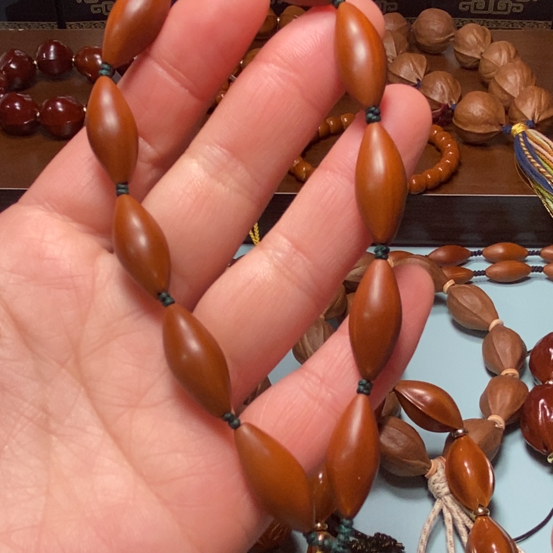 手串/手链橄榄核0.9手工打磨柳叶核