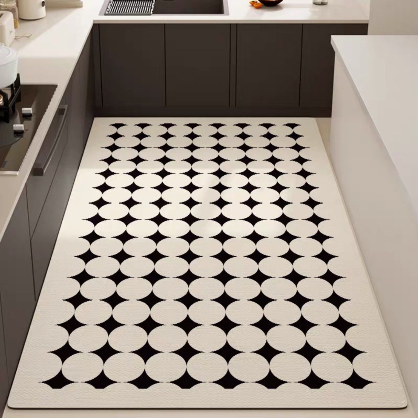 印象【魔法空间】皮革厨房专用地垫防水防污防滑脚垫可擦洗满铺地垫