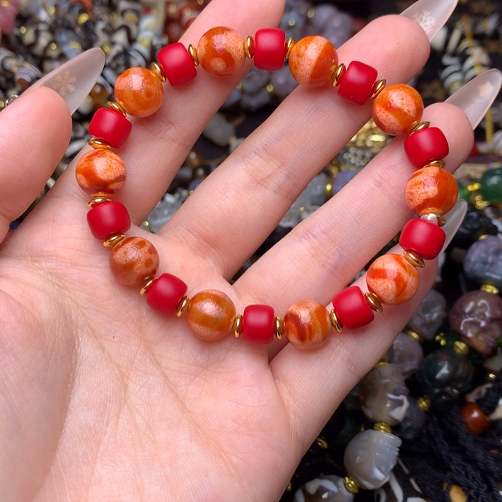 玛瑙/玉髓未镶嵌发一条