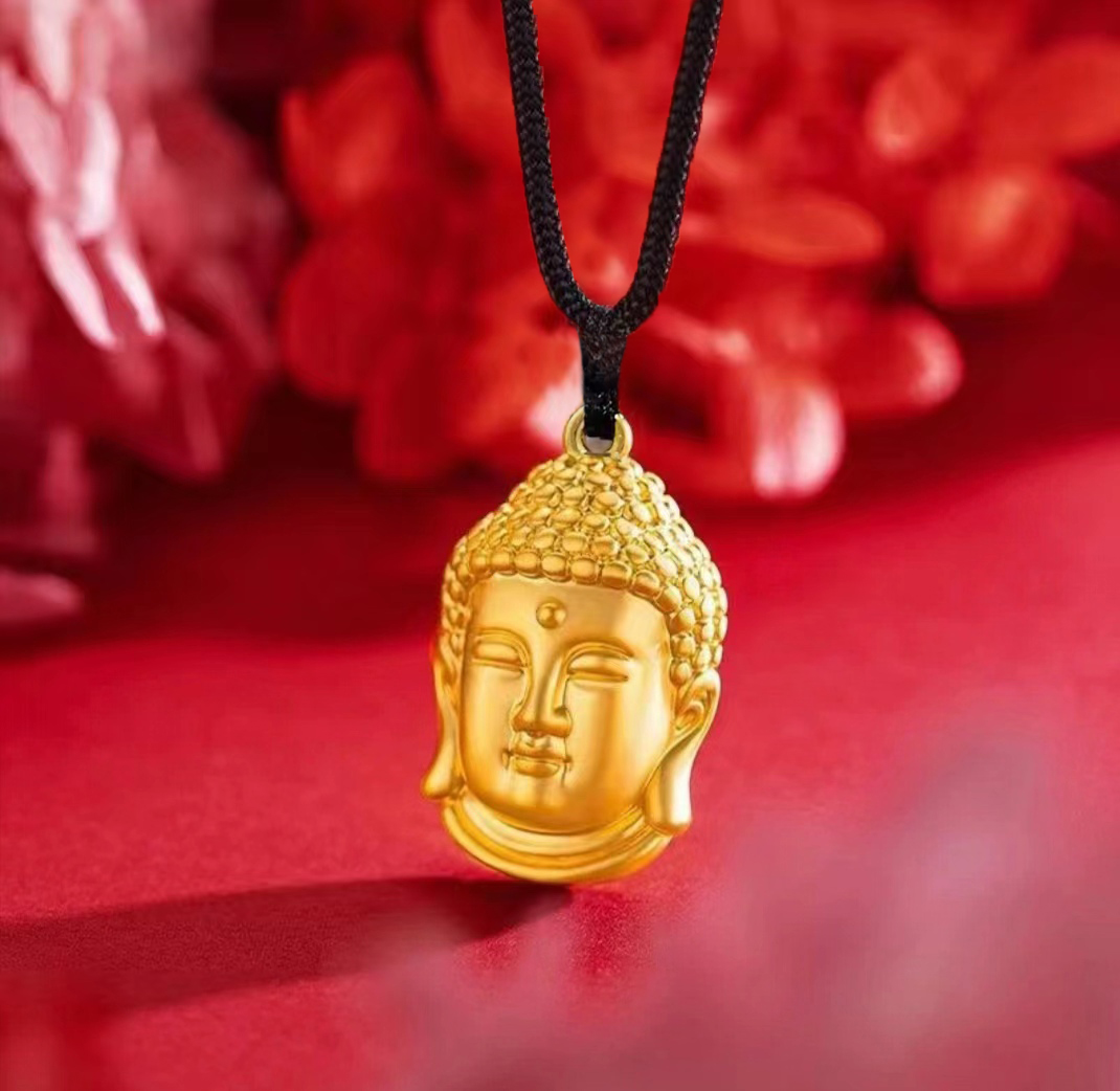 古法悬挂式佛头用品家居饰品摆件