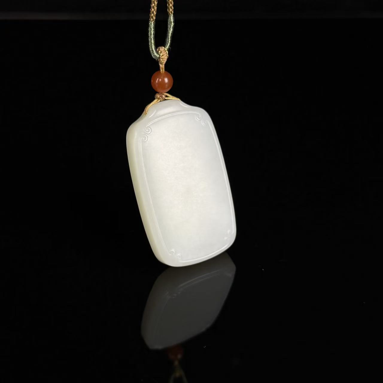 GG518086/清代和田玉无事牌/上海西香记