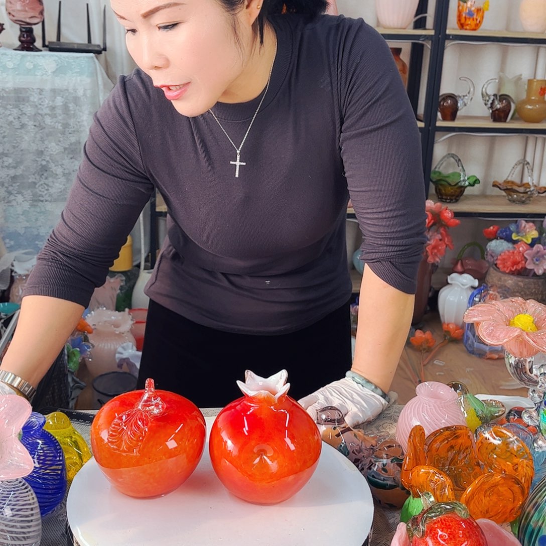 1苹果1石榴瓶福利家悦琉璃品