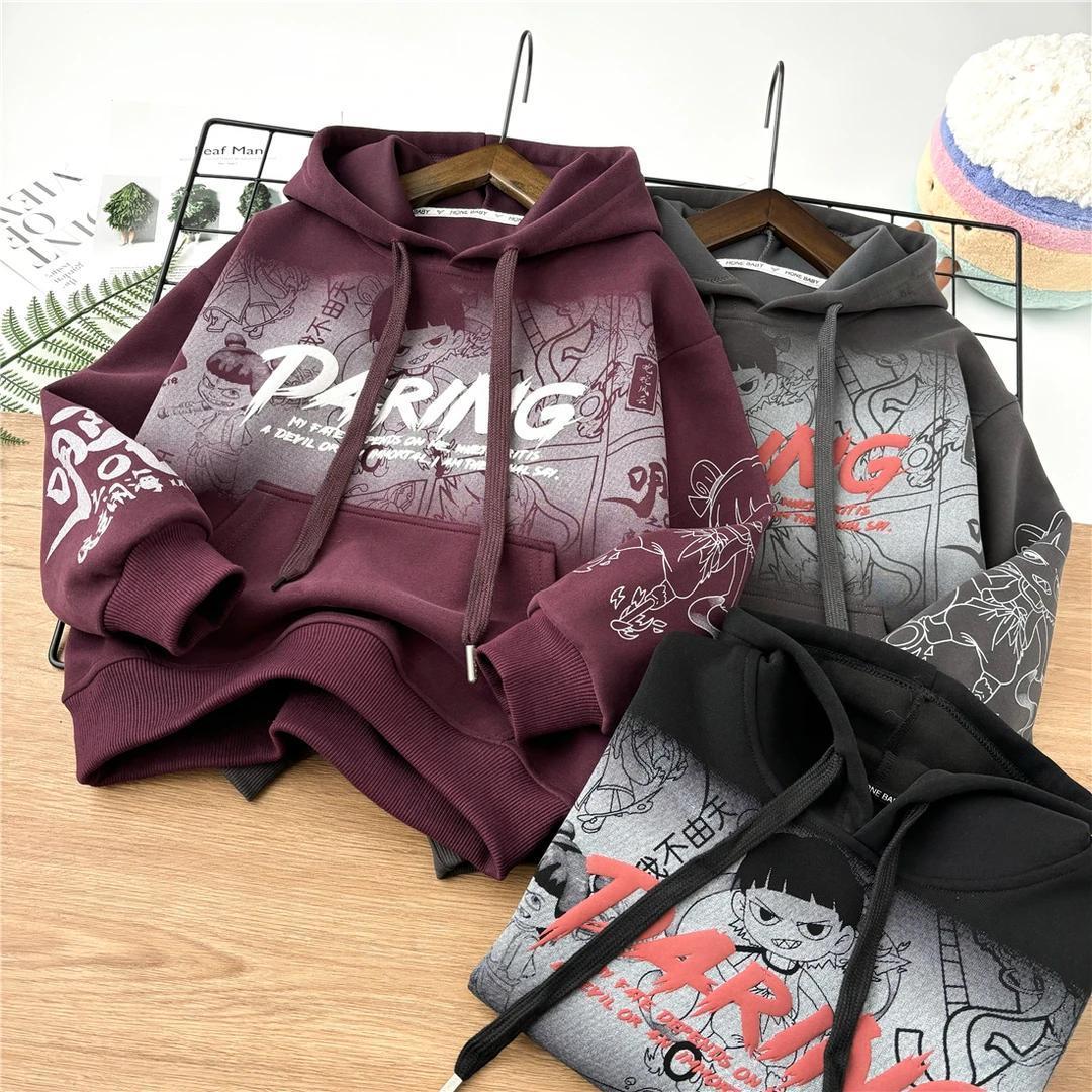 男童卫衣春秋新款2025男孩上衣中大童学生儿童连帽帅气时尚打底衫