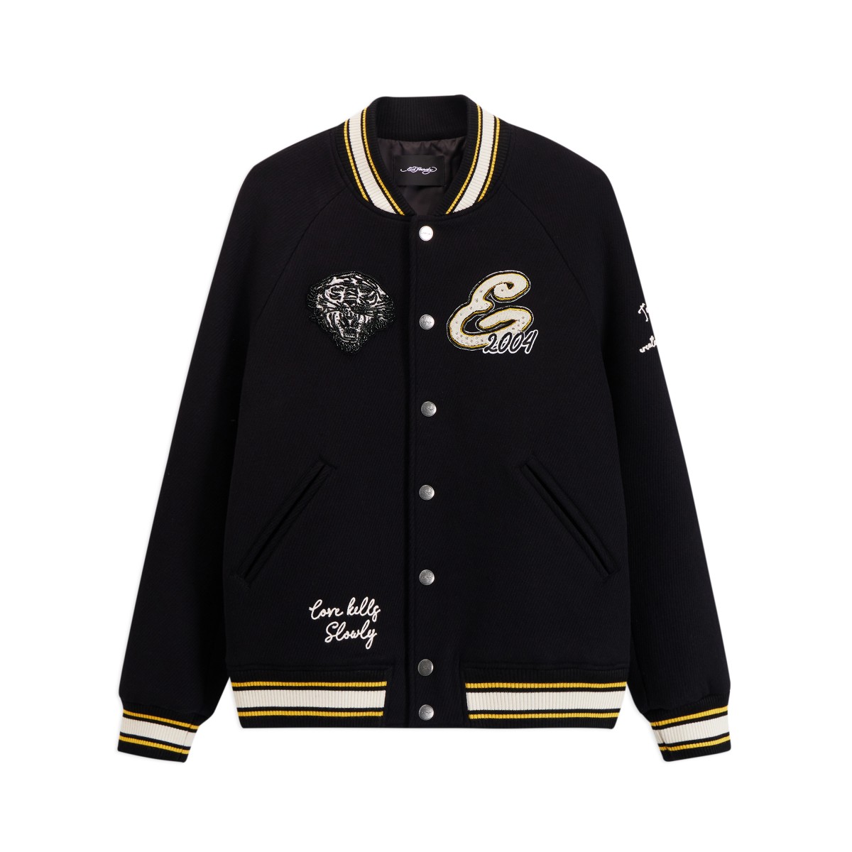 Ed Hardy/埃德哈迪虎头排扣宽松型轻奢男款夹克潮流外套E1QDM085