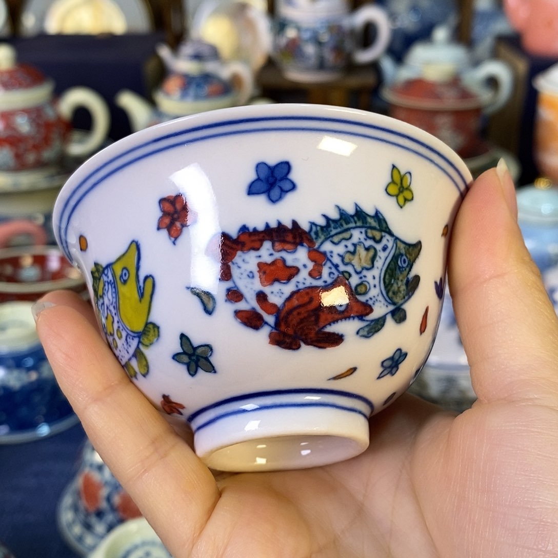瓷片景德镇陶瓷茶杯1个