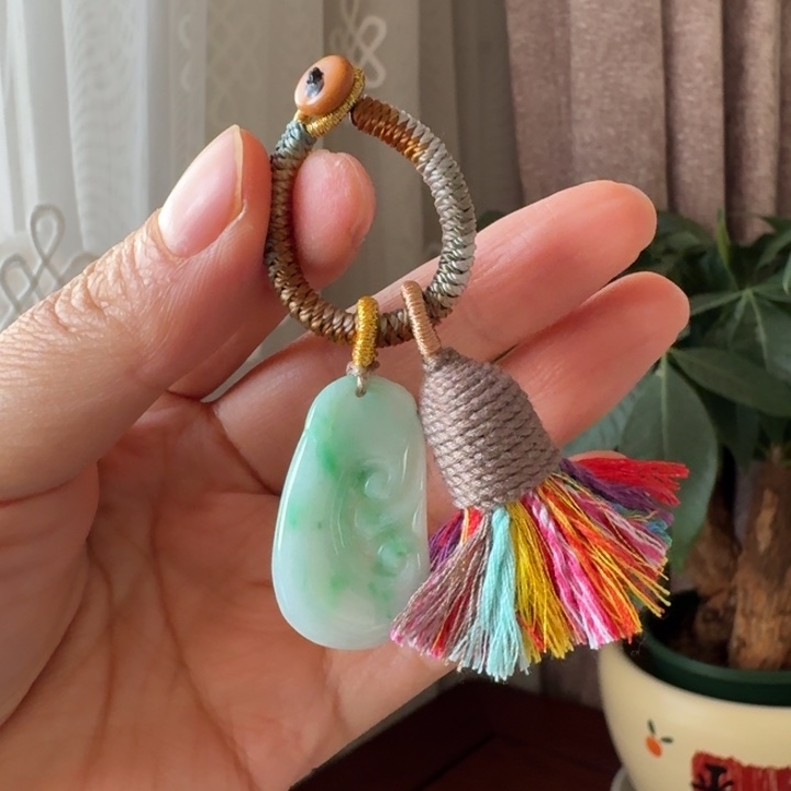 翡翠未镶嵌颈饰钥匙挂3