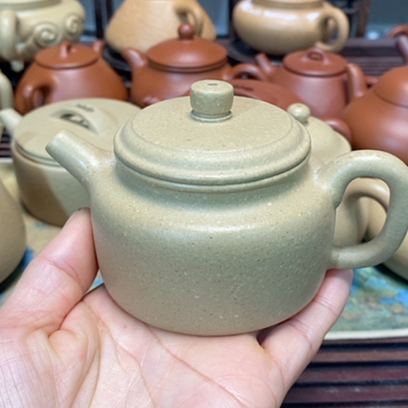 【闪购商品】紫砂茶壶梨皮绿泥半手工150毫升