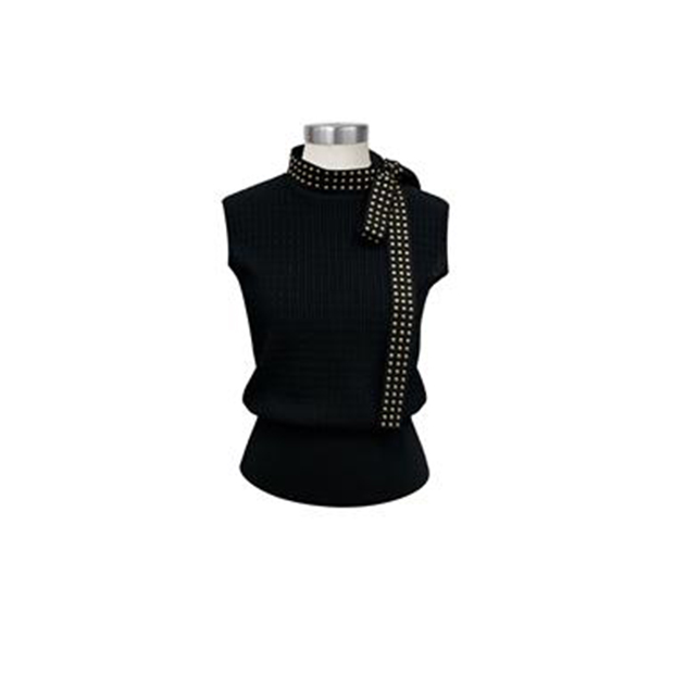 FALEMIG-歌系圆领针织背心针织衫EWF321M00500