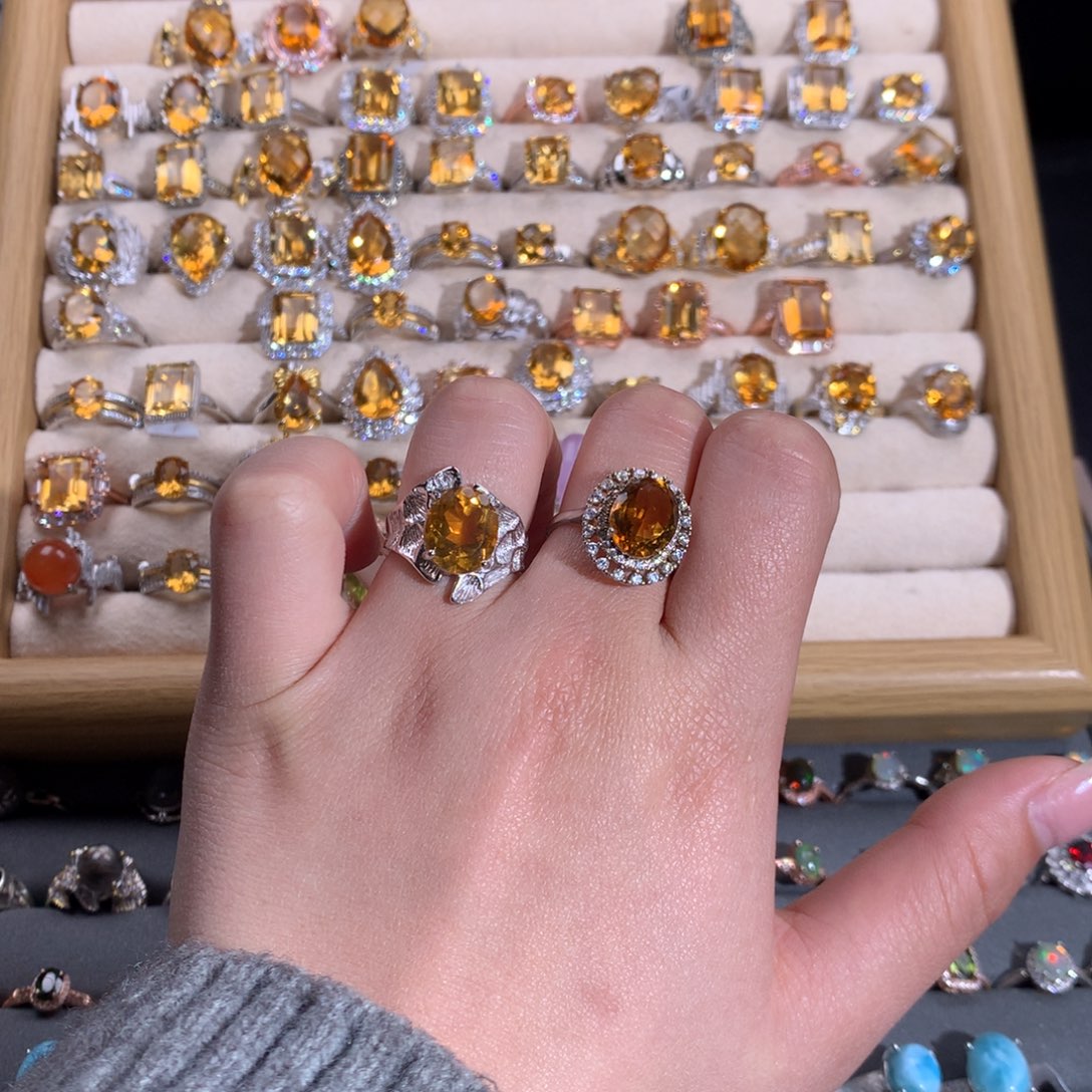 【闪购商品】水晶戒指银S925镶嵌顾*戒指