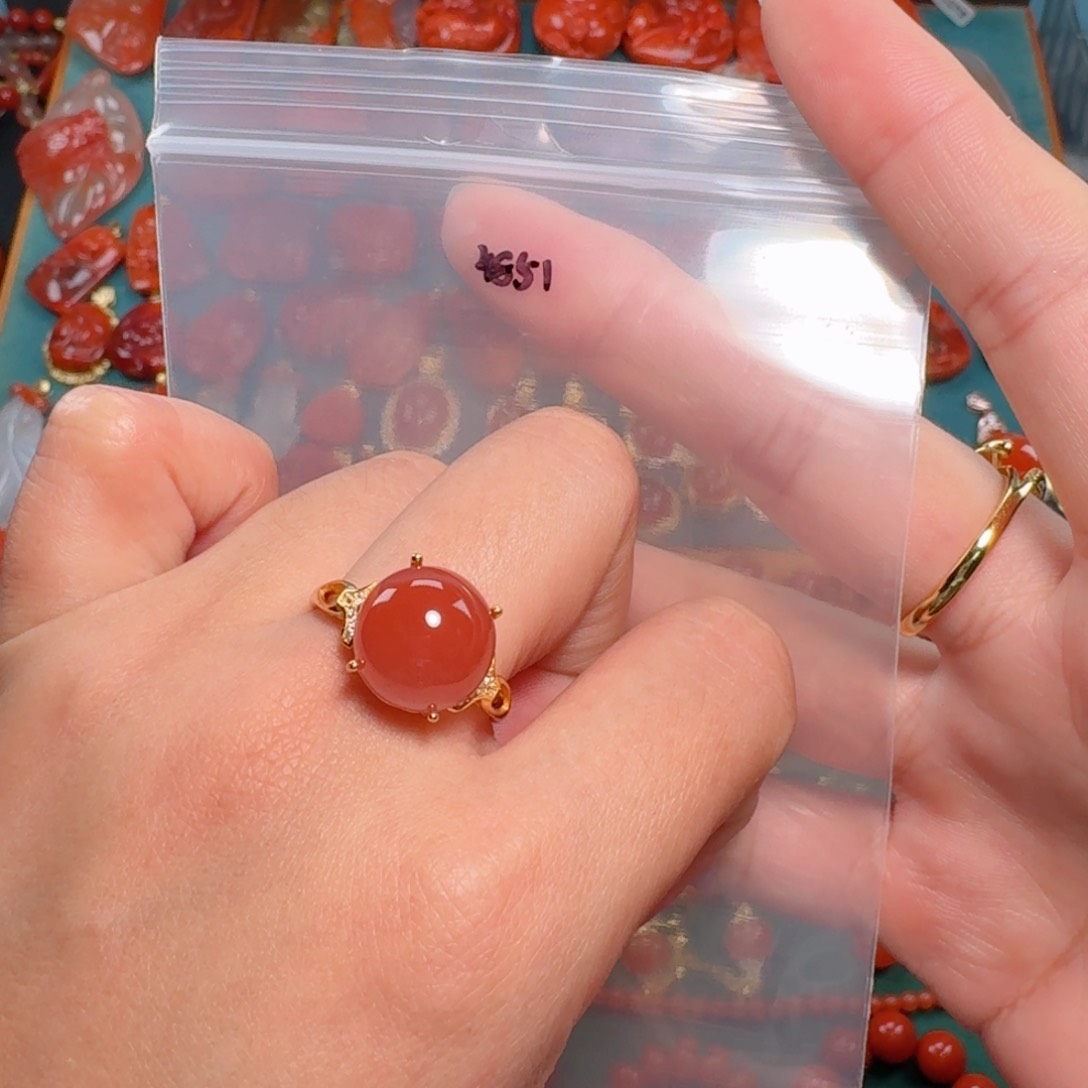 南红玛瑙南红银S925镶嵌