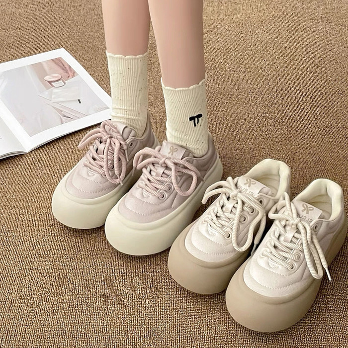 【真皮！高品质  强烈推荐  数量不多！来拼手速】 厚底百搭休闲板鞋