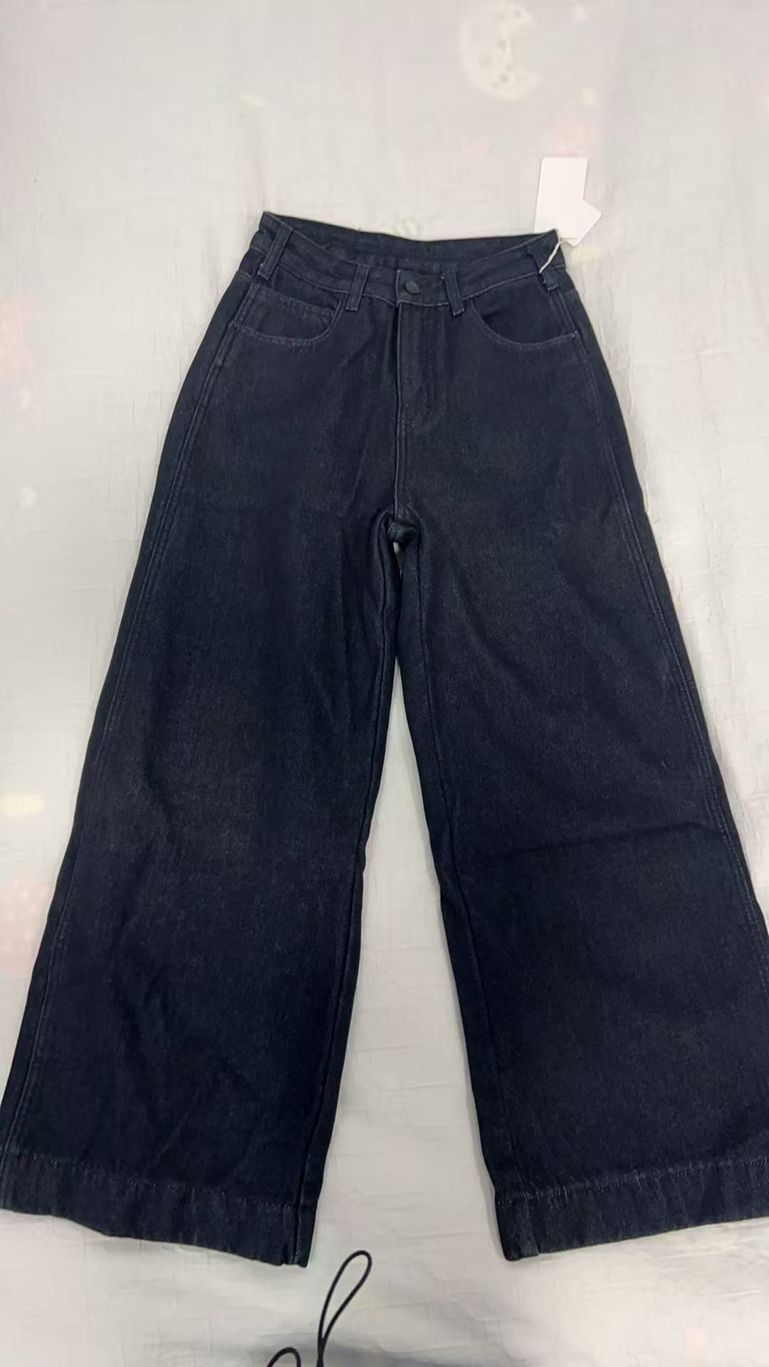 【78号】蓝色加绒牛仔直筒裤