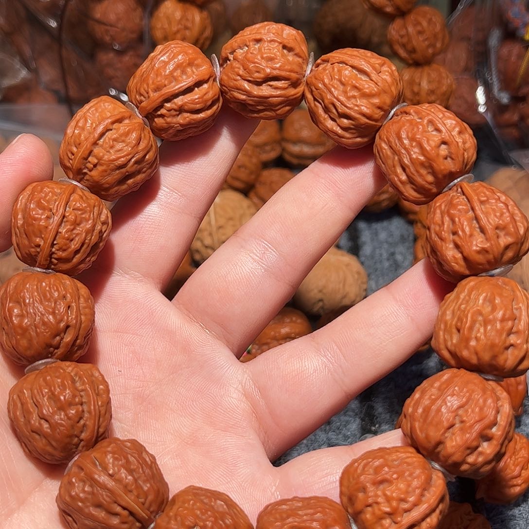 文玩核桃手串粗筋方墩23