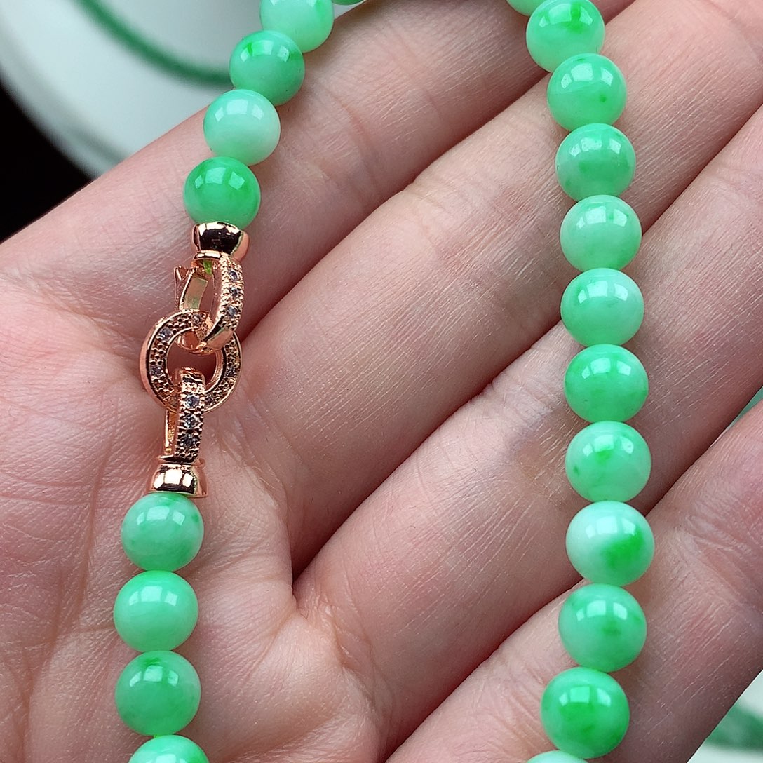 翡翠未镶嵌毛衣链翡翠