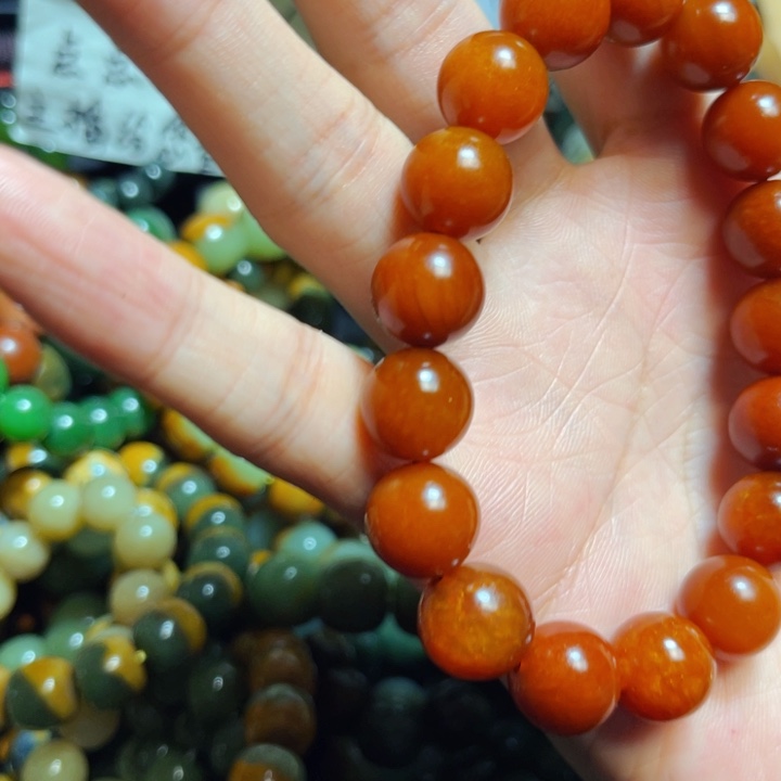 蛇纹石玉手链合金