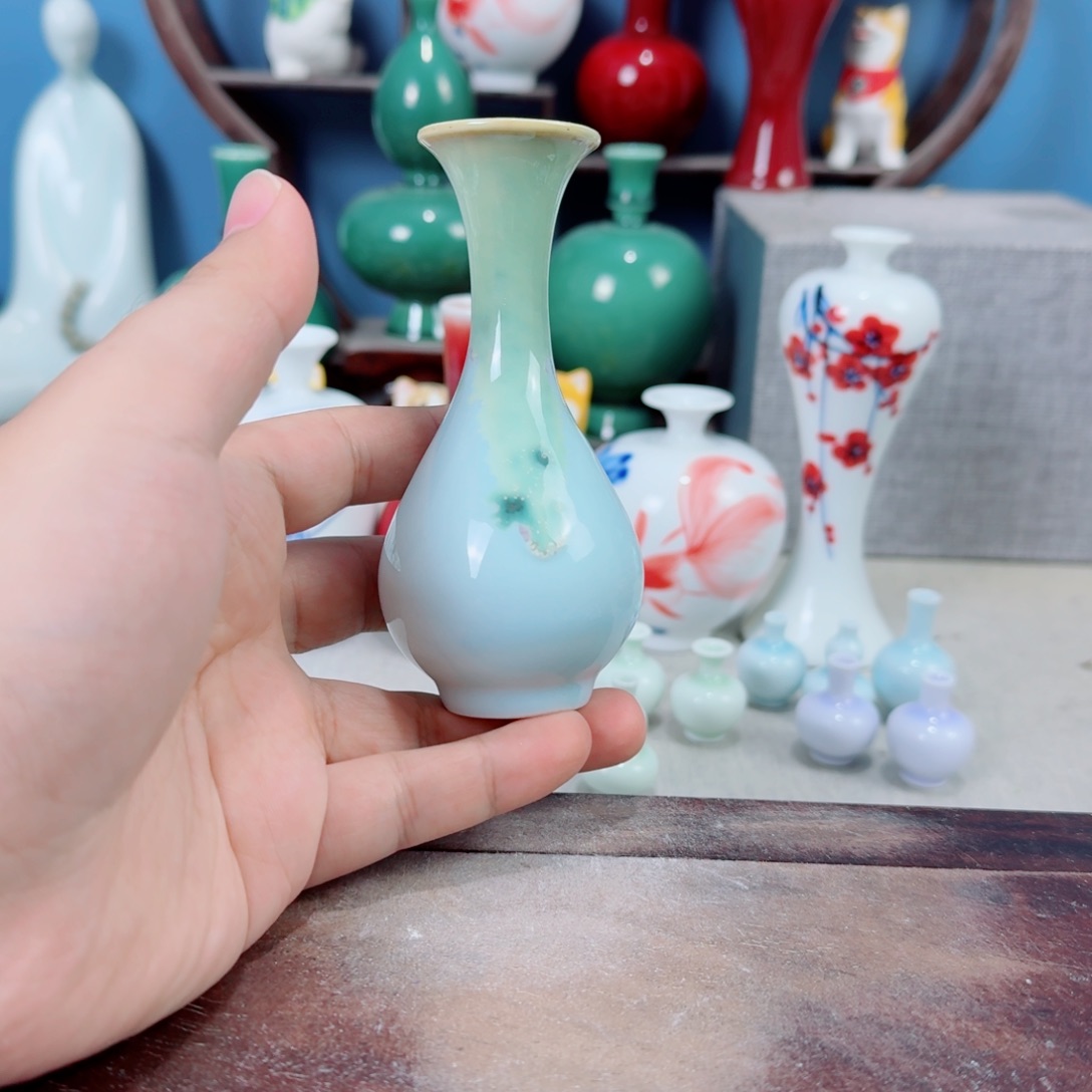 陶瓷手工小花器摆件