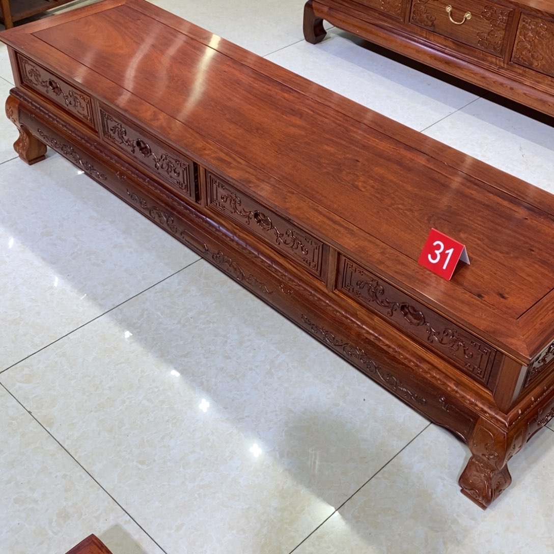 黑酸枝木类书柜王*义31号电视柜全材缅甸花梨木