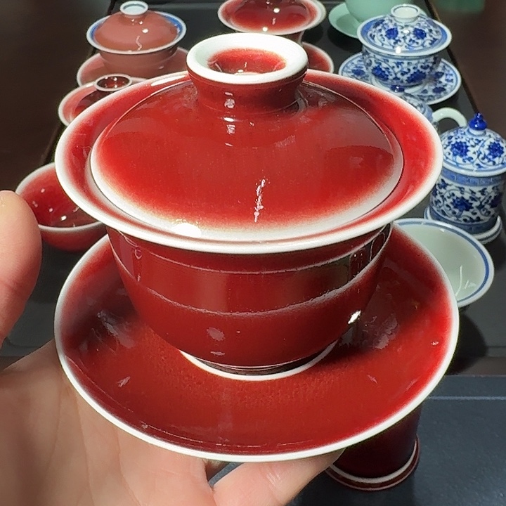 骏***陶瓷景德镇高温陶瓷盖碗