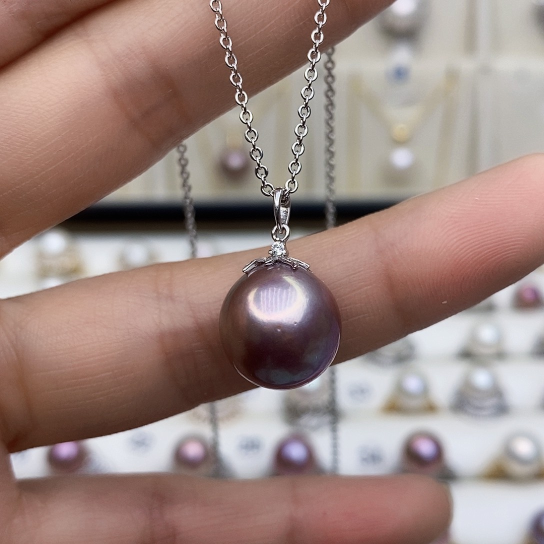 淡水珍珠颈饰银S925镶嵌